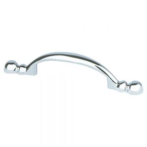 BER1767-126 PULL 3" ROUND ENDS POLISHED CHROME