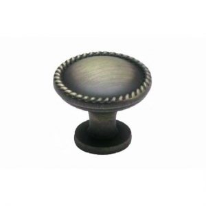 J327-ASB 1-3/16 in. Dia. Antique Satin Brass Jamison Rope Knob