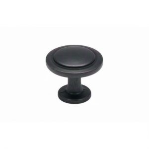 J334-WB 1-3/16 in. Dia. Weathered Black Jamison Deco Knob