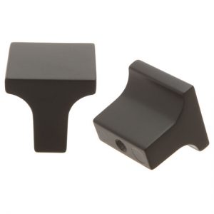 J343-BK 1 in. Square Black Jamison Miami Collection Knob