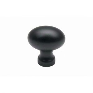 J344-BK 1-1/4 in. x 3/4 in. Matte Black Jamison Oval Knob