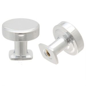 FK-1218.PC Round Flat Top Vail Knob 1-1/4 in. Dia. Polished Chrome (416)