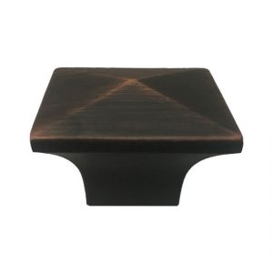 J329-ORB Square Knob 1-1/4 in. Oil Rubbed Bronze Jamison