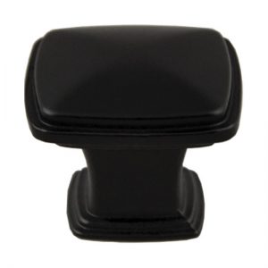 J336-BK Square Knob 1-1/4 in. Matt Black Jamison Charlotte Collection