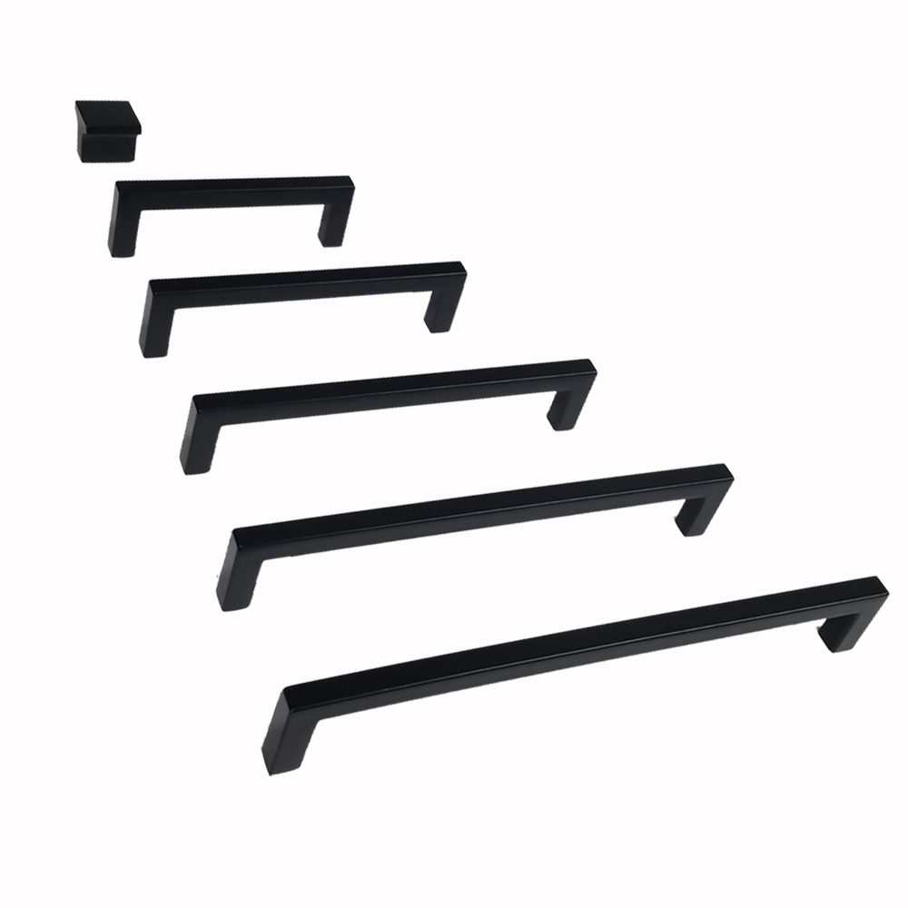 Falconridge Black Square Pull Collection (1 in. to 91/4 in.)